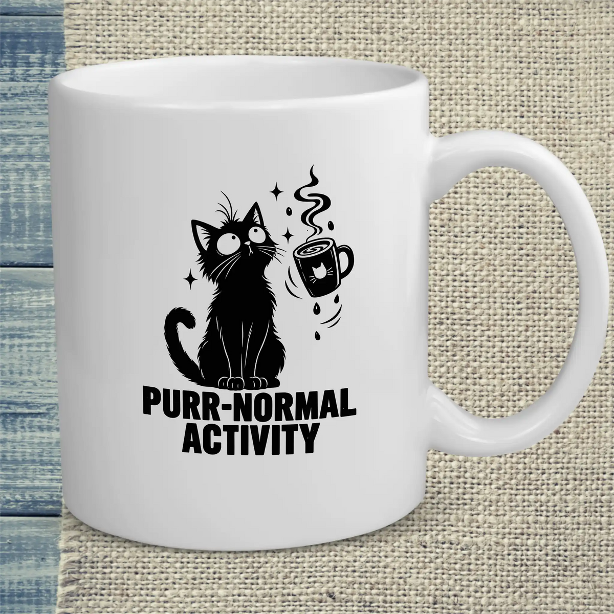 Tasse 325ml - Purr-normal Activity - Katze & Kaffee, Halloween