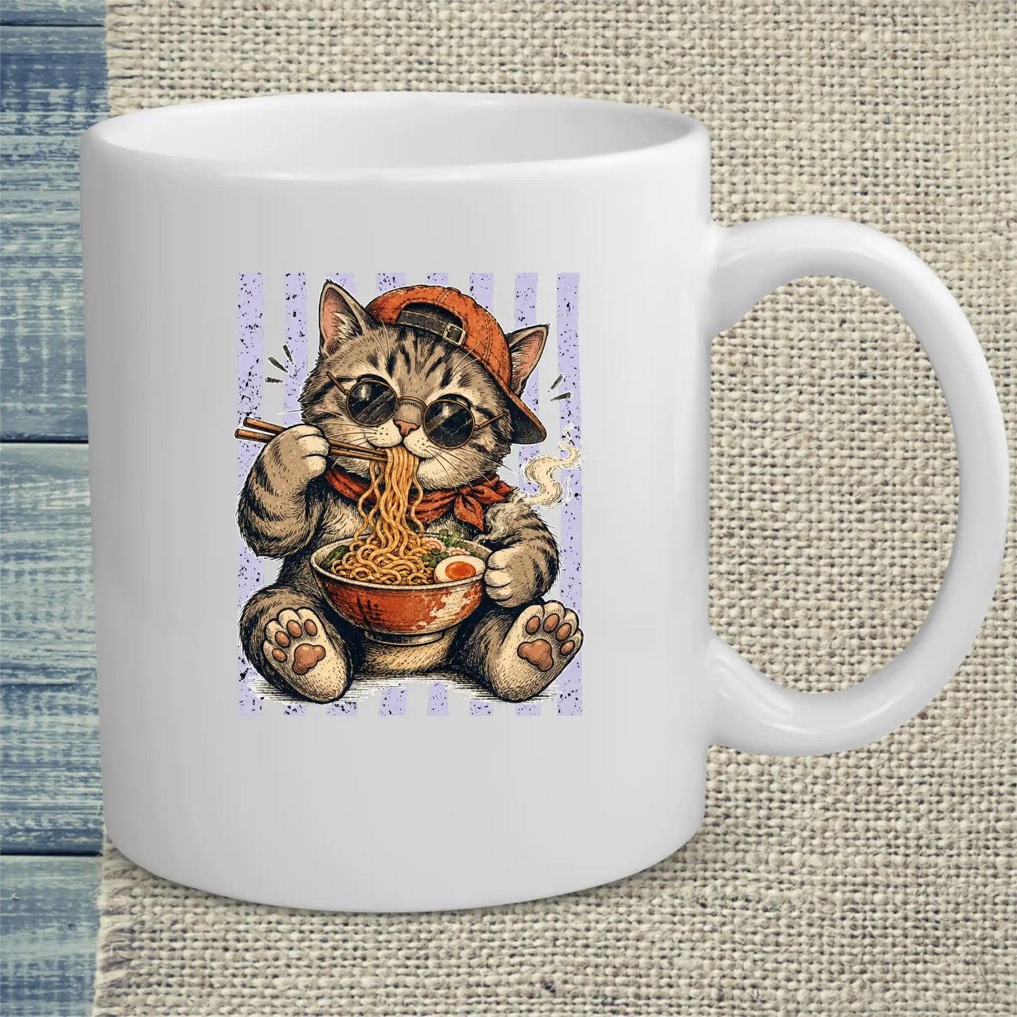 Tasse 325ml - Ramen Boy - Katze, Ramen, Cat Guy
