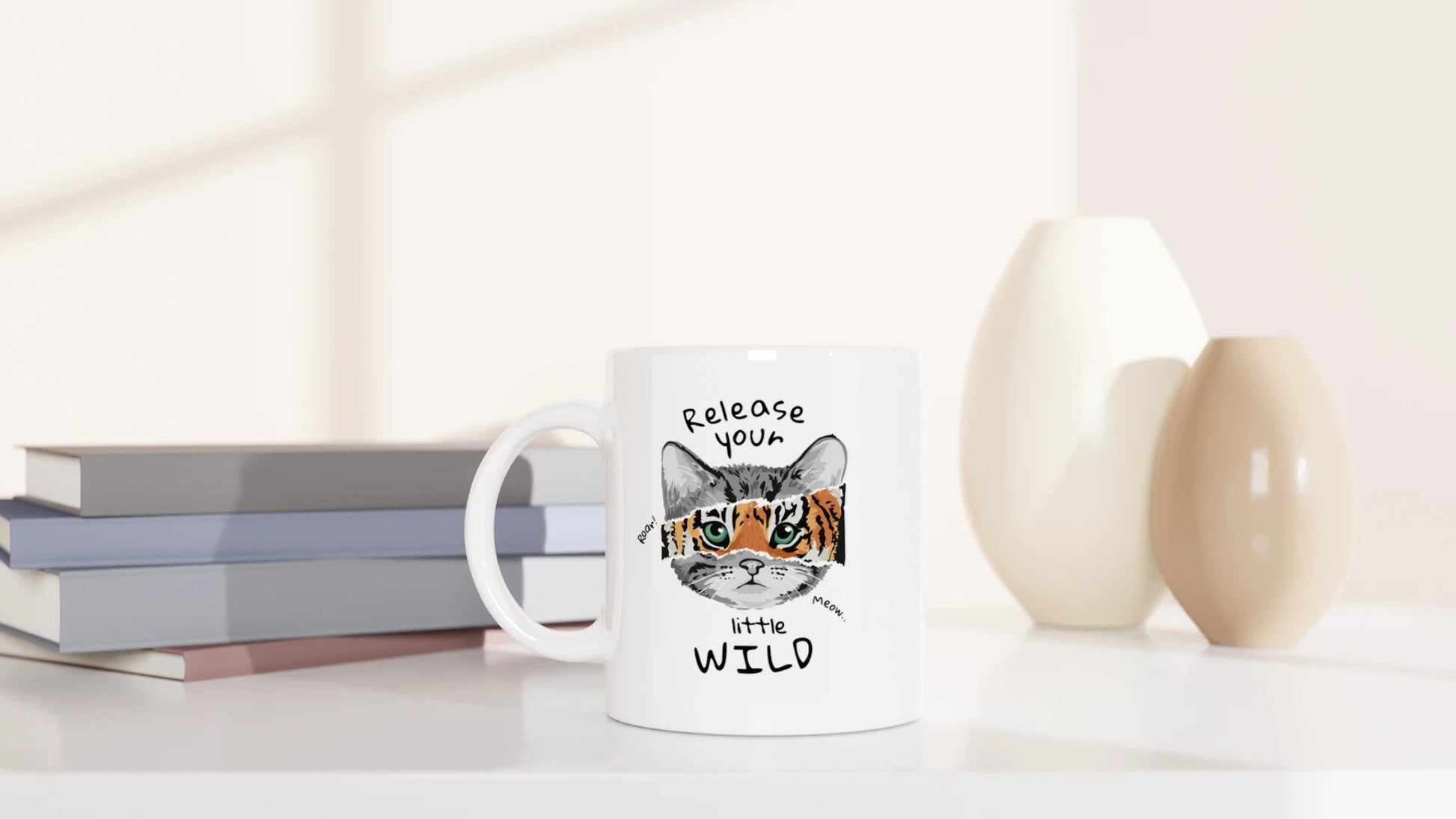 Tasse 325ml - Release your little wild - Katze