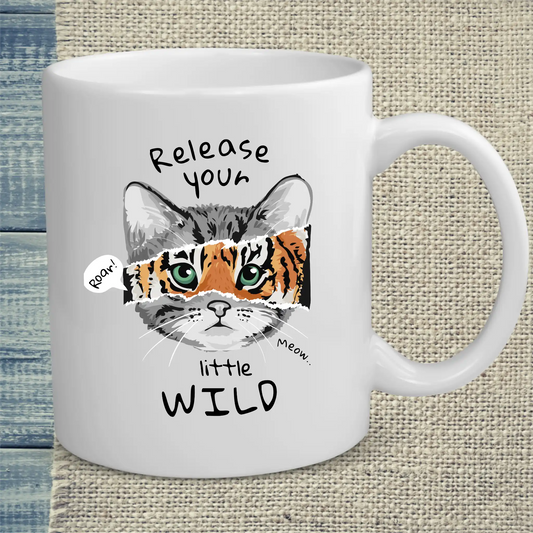 Tasse 325ml - Release your little wild - Katze