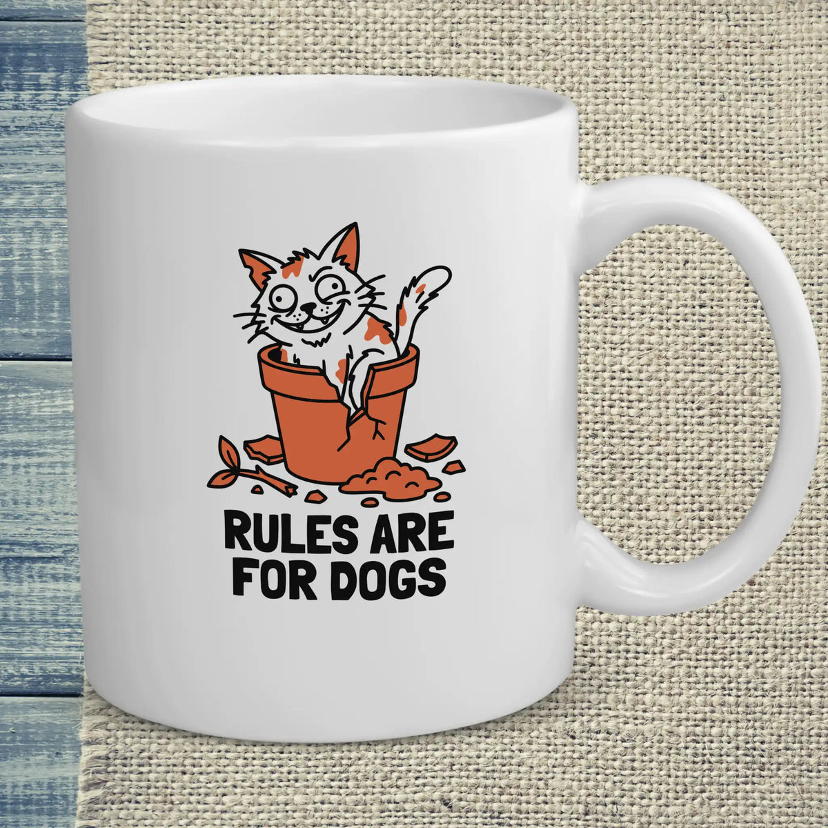 Tasse 325ml - Rules are for dogs - Katze
