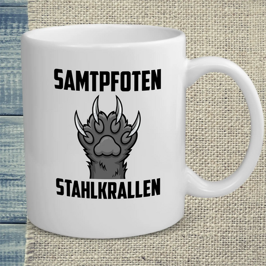 Tasse 325ml - Samtpfoten - Stahlkrallen - Katze