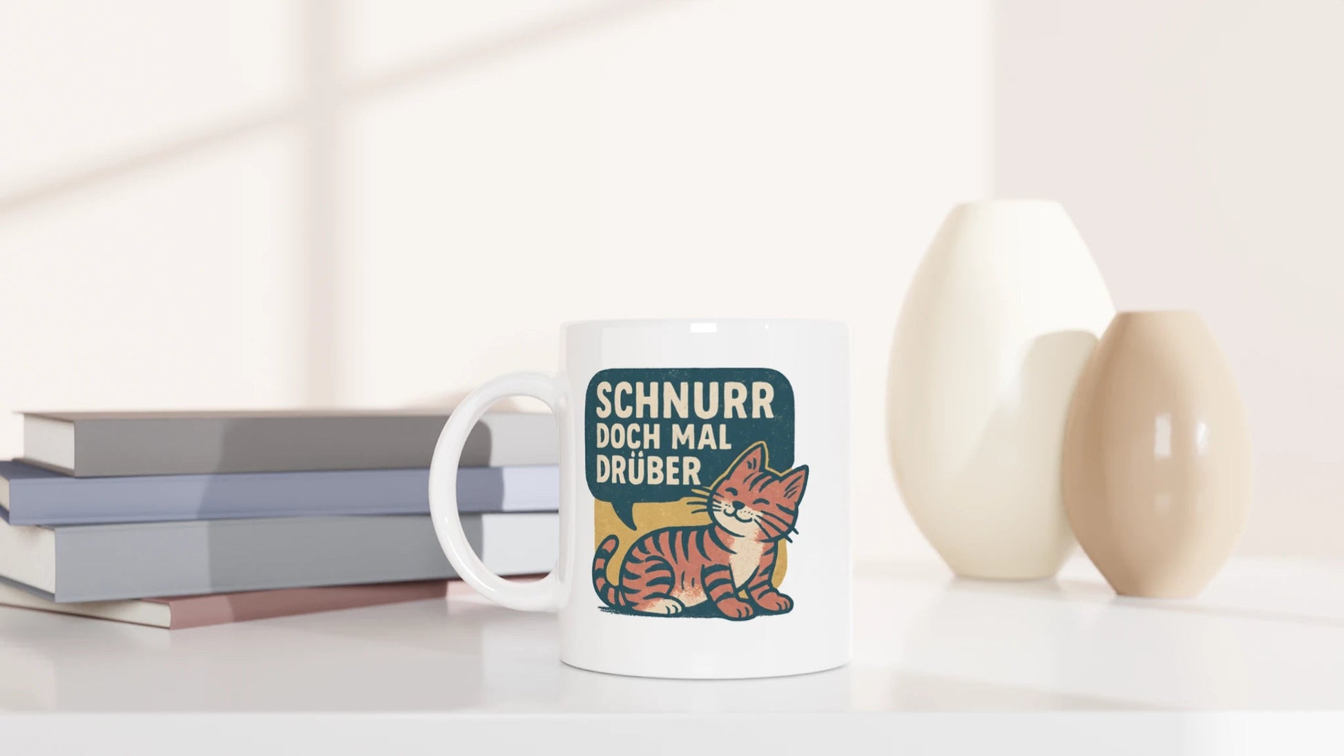 Tasse 325ml - Schnurr doch mal drüber - Katze