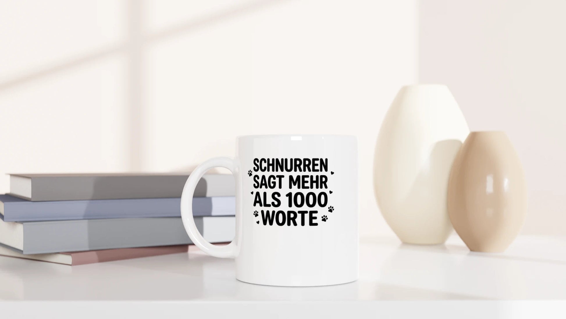Tasse 325ml - Schnurren sagt mehr als 1000 Worte - Katze