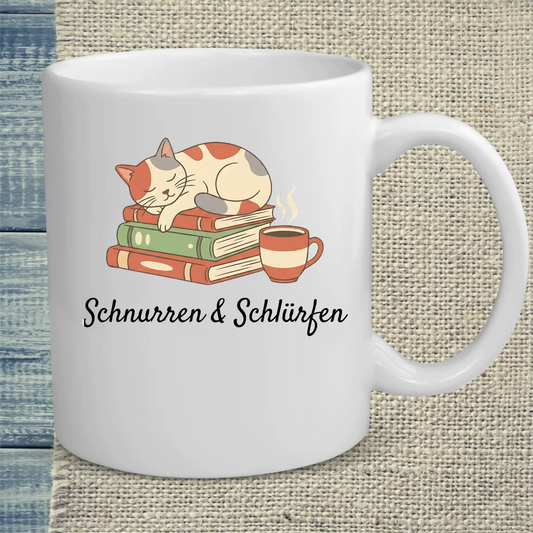 Tasse 325ml - Schnurren & Schlürfen - Katze & Kaffee