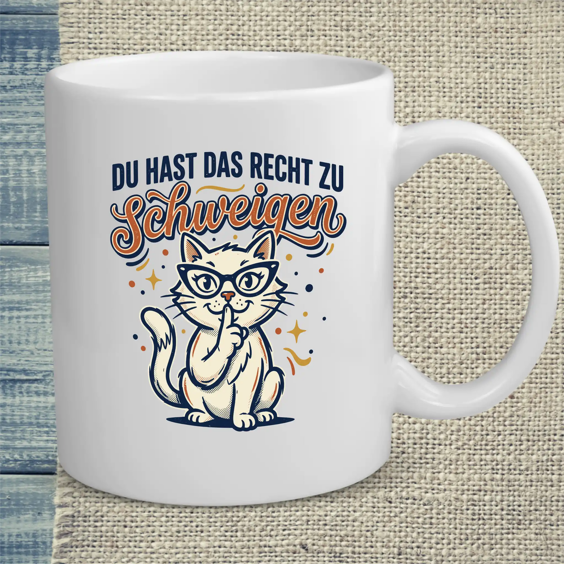 Tasse 325ml - Schweigen - Katze