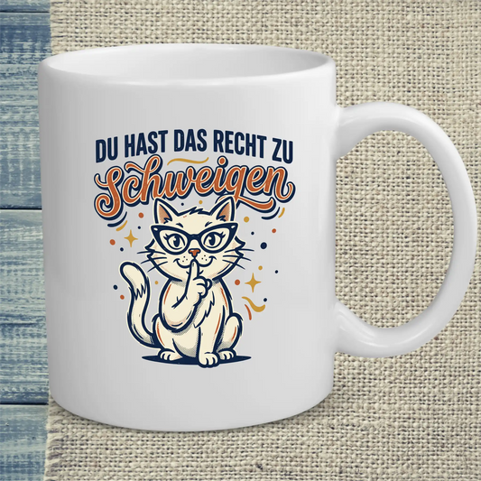 Tasse 325ml - Schweigen - Katze