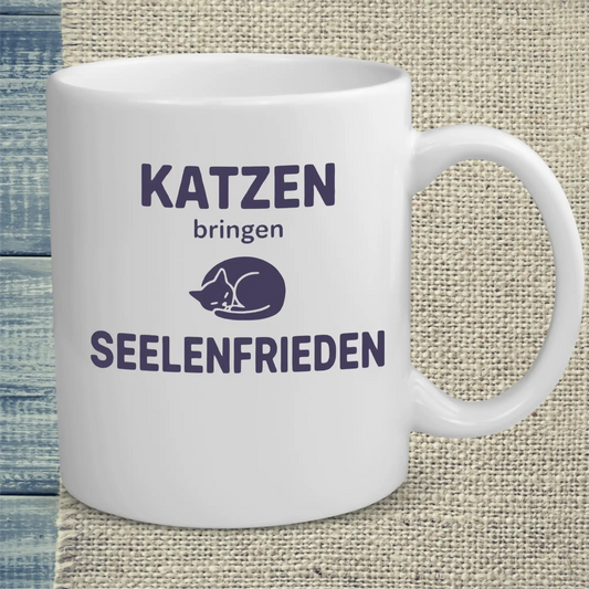 Tasse 325ml - Seelenfrieden - Katze