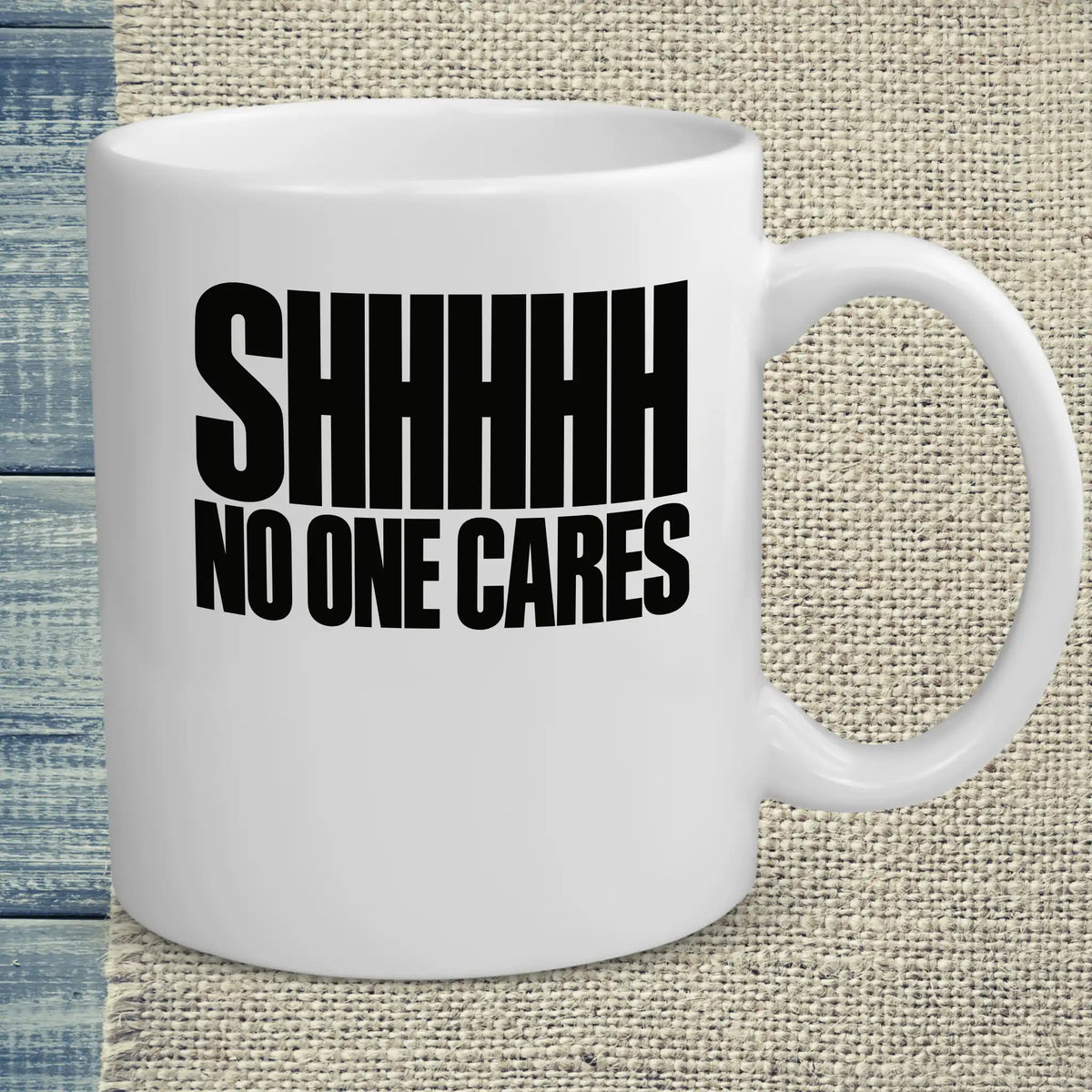 Tasse 325ml - SHHHHH NO ONE CARES - Katze
