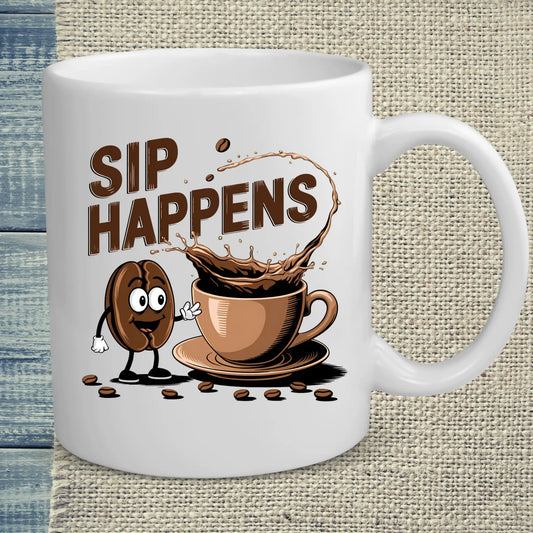 Tasse 325ml - Sip Happens - Kaffee