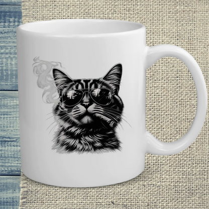 Tasse 325ml - Smoking Cat - Katze