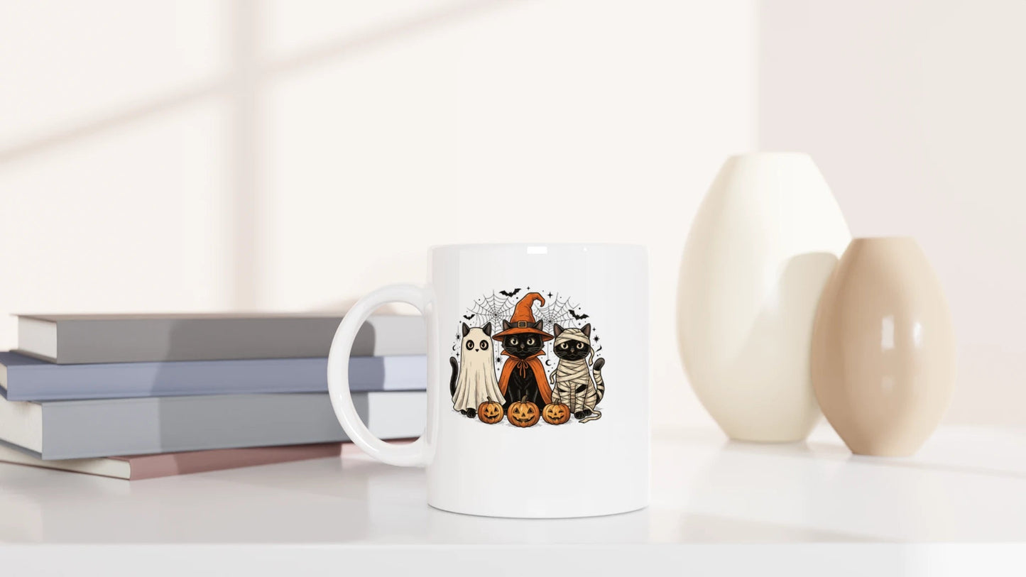Tasse 325ml - Spooky Halloween - Katze, Halloween