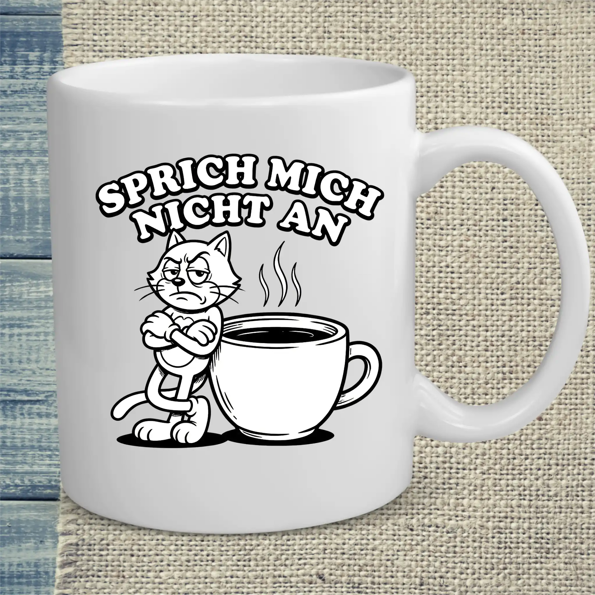 Tasse 325ml - Sprich mich nicht an - Katze, Kaffee