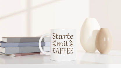 Tasse 325ml - Starte mit Kaffee - Kaffee