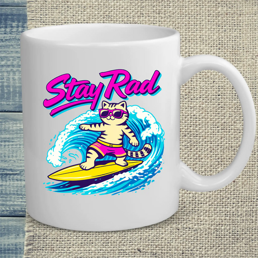 Tasse 325ml - Stay Rad - Katze, Sommer