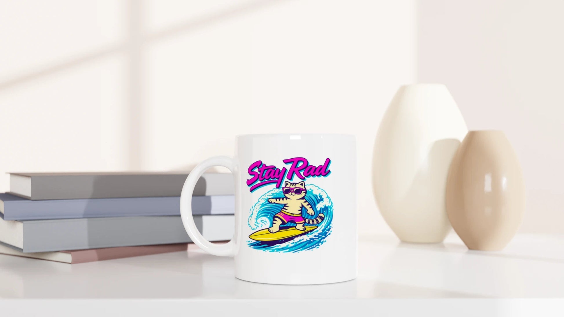 Tasse 325ml - Stay Rad - Katze, Sommer