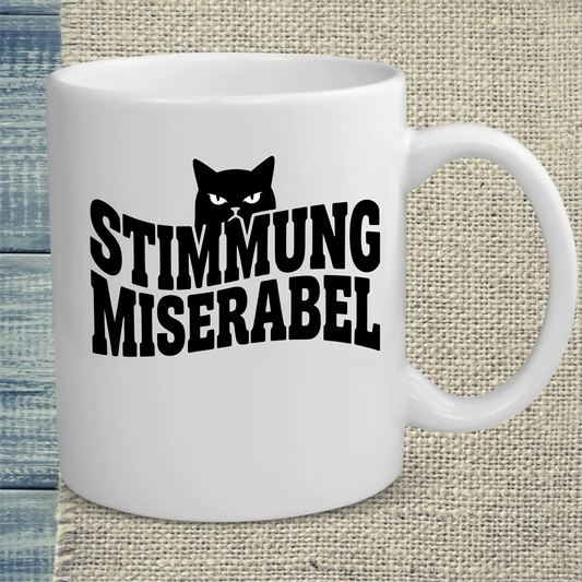 Tasse 325ml - Stimmung miserabel - Katze
