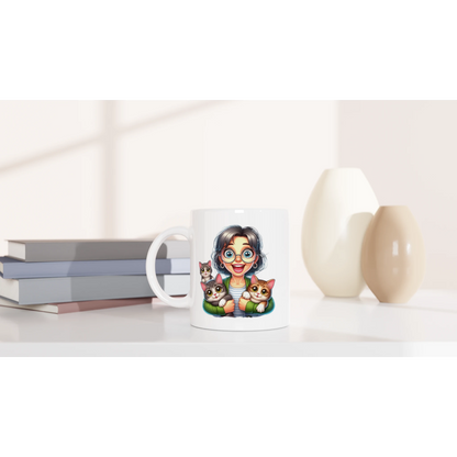 Tasse 325ml - Stolze Katzen Mama - Kaffee, Cat Lady