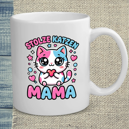 Tasse 325ml - Stolze Katzen Mama - Kaffee
