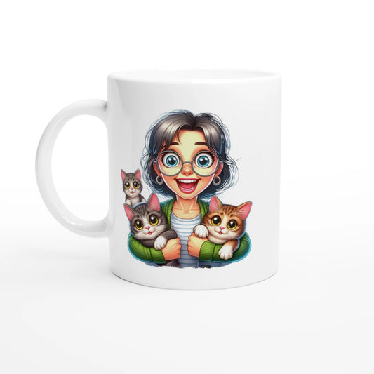 Tasse 325ml - Stolze Katzen Mama - Kaffee, Cat Lady