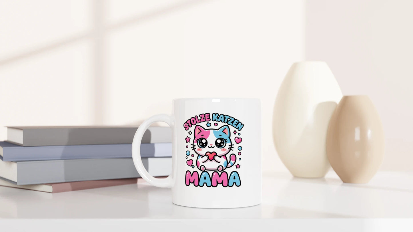Tasse 325ml - Stolze Katzen Mama - Kaffee