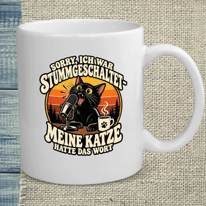 Tasse 325ml - Stummgeschaltet - Katze & Kaffee