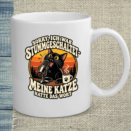 Tasse 325ml - Stummgeschaltet - Katze & Kaffee