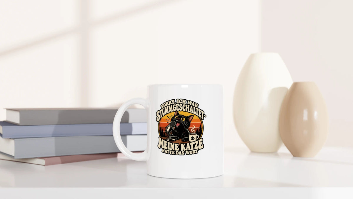Tasse 325ml - Stummgeschaltet - Katze & Kaffee