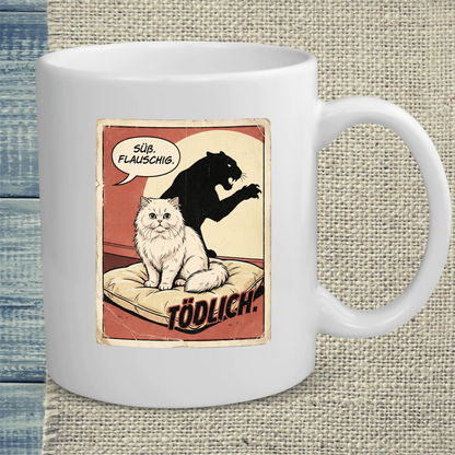 Tasse 325ml - Süß. Flauschig. Tödlich. - Katze
