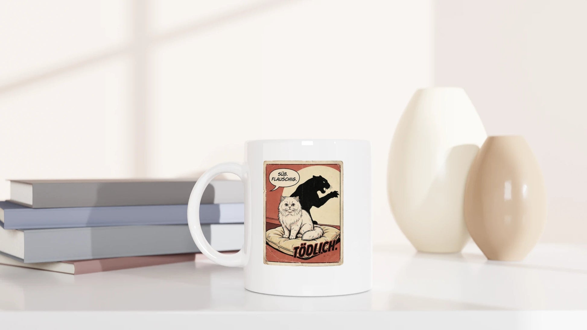 Tasse 325ml - Süß. Flauschig. Tödlich. - Katze