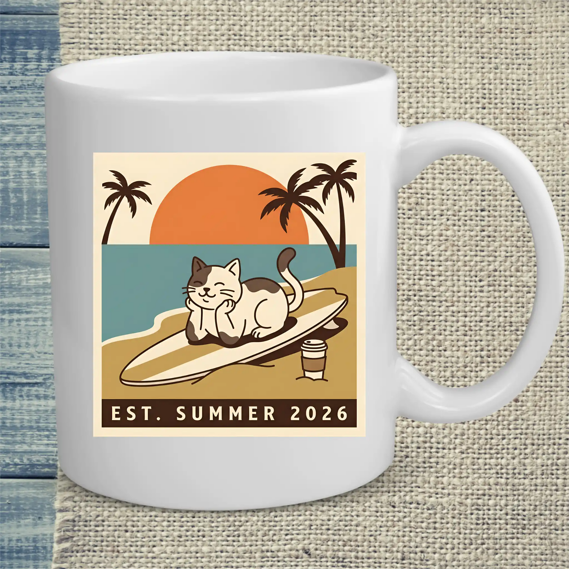 Tasse 325ml - Summer 2026 - Katze, Sommer
