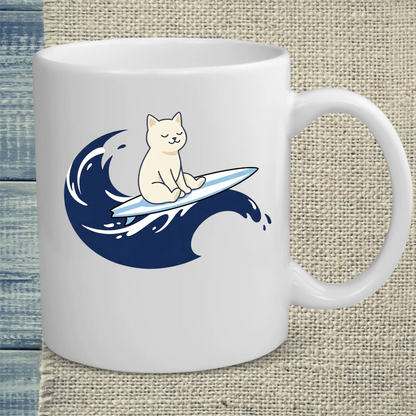 Tasse 325ml - Surfing Cat - Katze