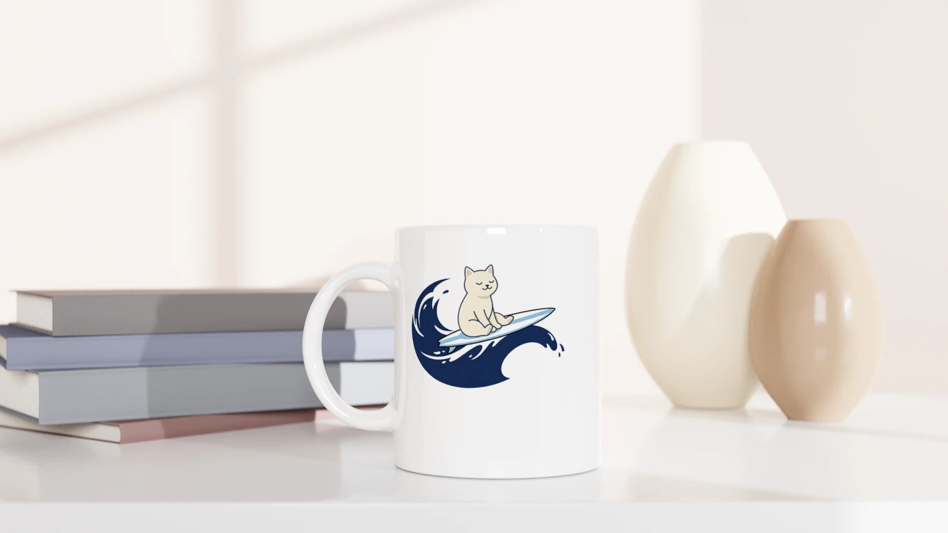 Tasse 325ml - Surfing Cat - Katze