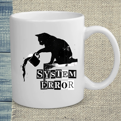 Tasse 325ml - System Error - Katze & Kaffee