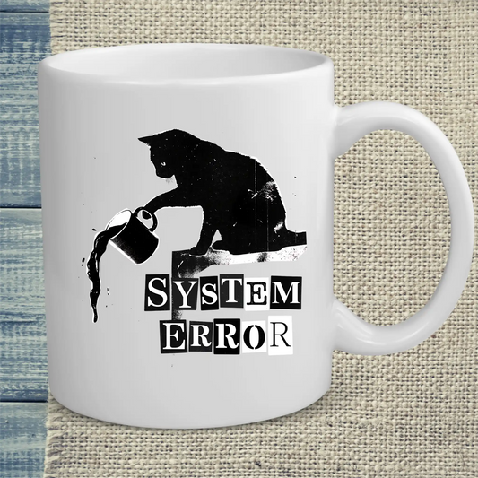 Tasse 325ml - System Error - Katze & Kaffee