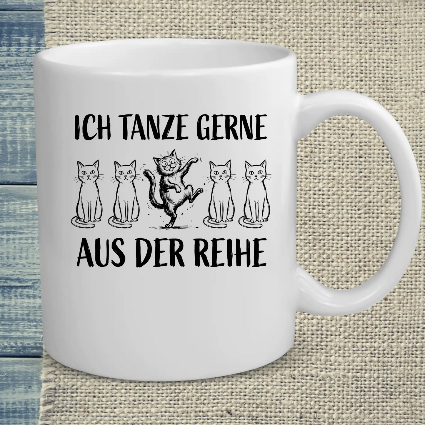 Tasse 325ml - Tanze aus der Reihe - Katze