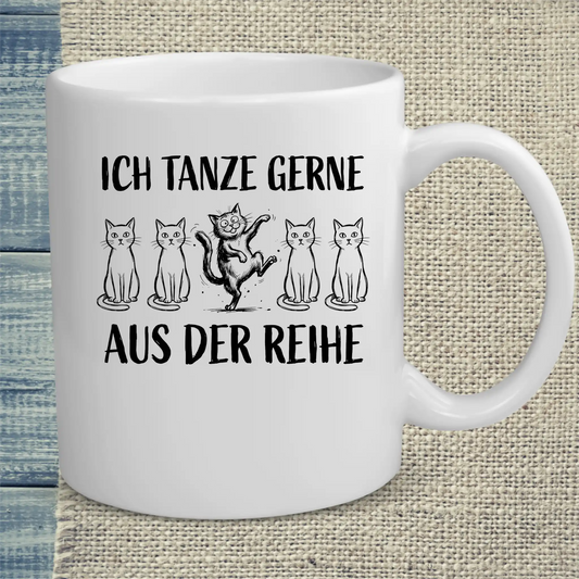 Tasse 325ml - Tanze aus der Reihe - Katze