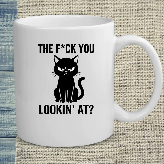 Tasse 325ml - The F*ck You Lookin At - Katze