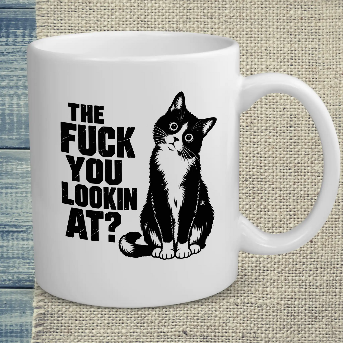 Tasse 325ml - The fudge you looking at? - Katze