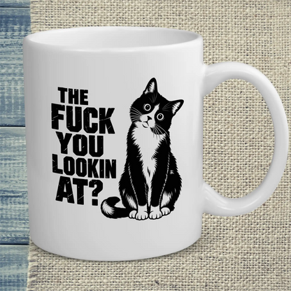 Tasse 325ml - The fudge you looking at? - Katze