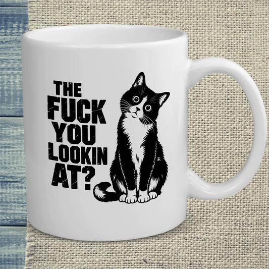 Tasse 325ml - The fudge you looking at? - Katze