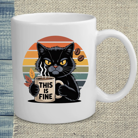 Tasse 325ml - This is Fine - Katze & Kaffee