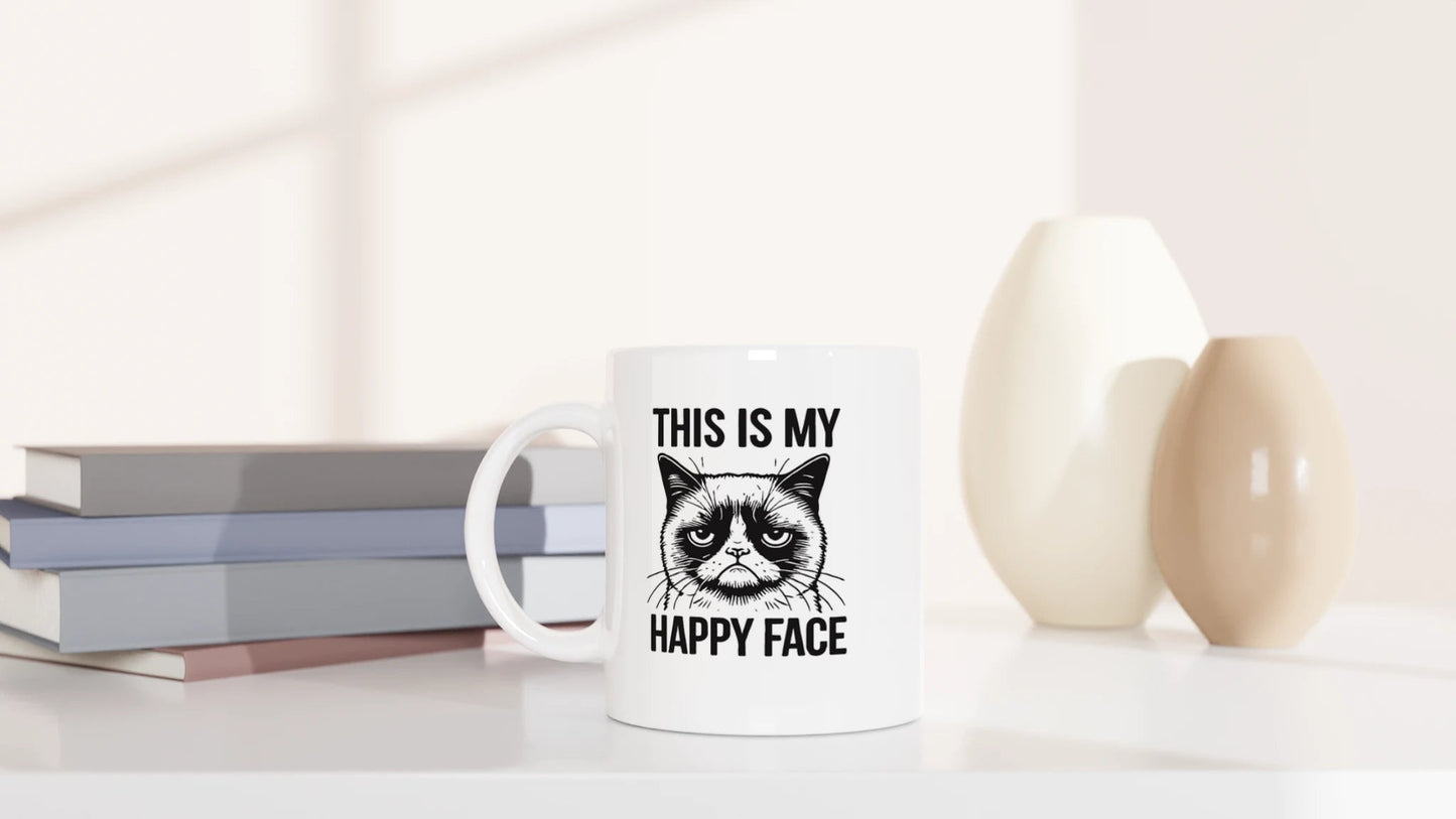 Tasse 325ml - This is my happy face - Katze