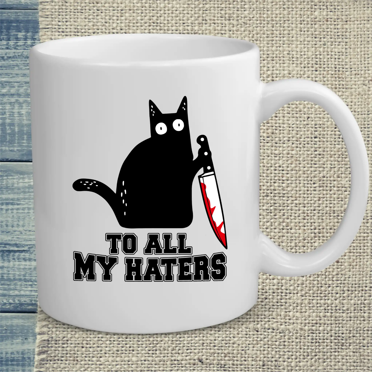 Tasse 325ml - To all my Haters - Katze