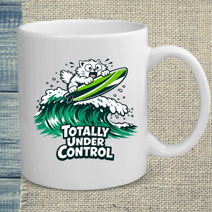 Tasse 325ml - Totally Under Control - Katze, Sommer