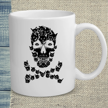 Tasse 325ml - Totenkopf Katze - Katze