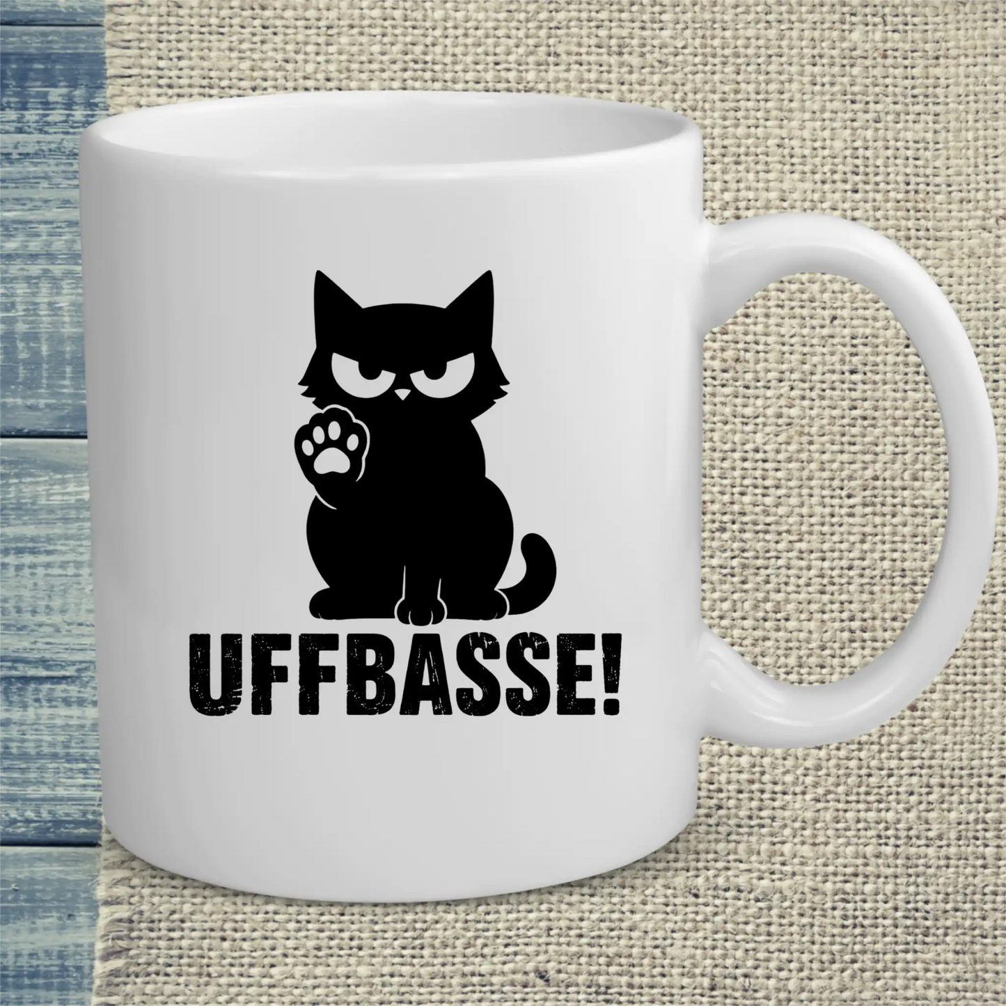 Tasse 325ml - Uffbasse! - Katze