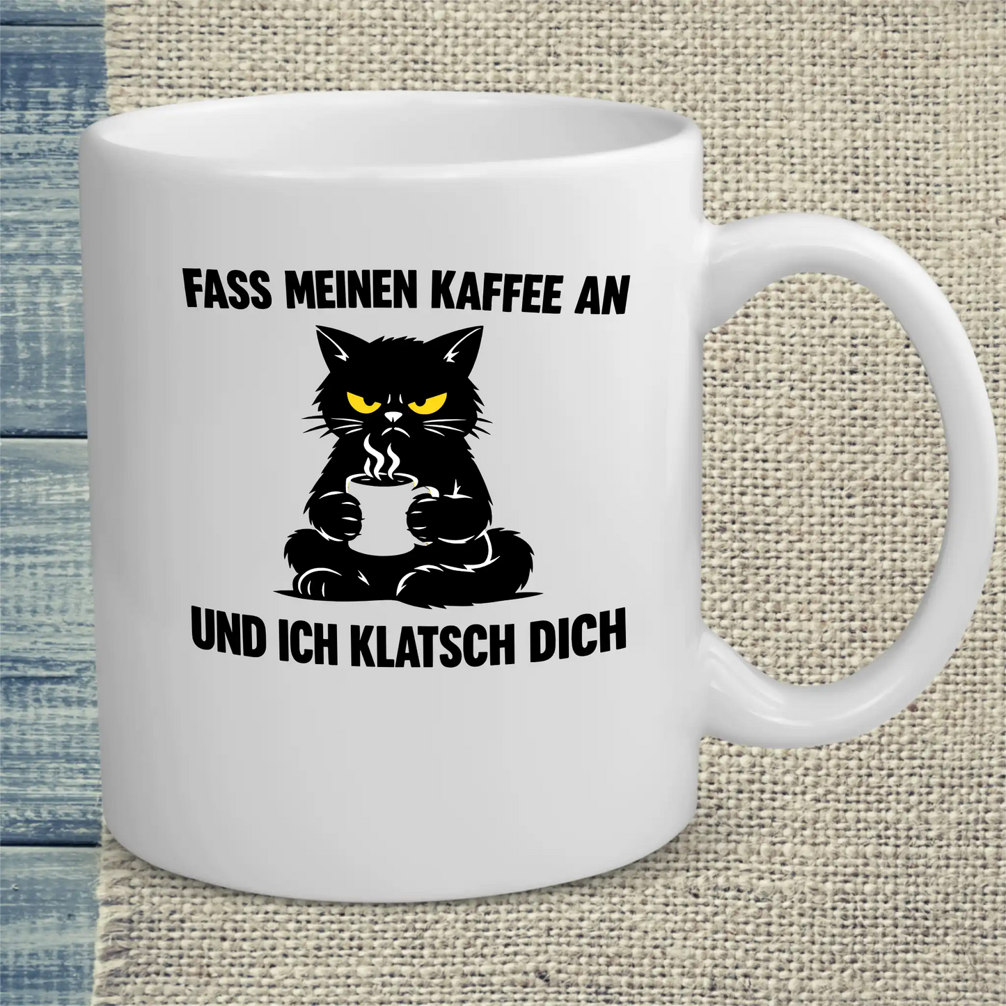 Tasse 325ml - Und ich klatsch dich - Katze & Kaffee