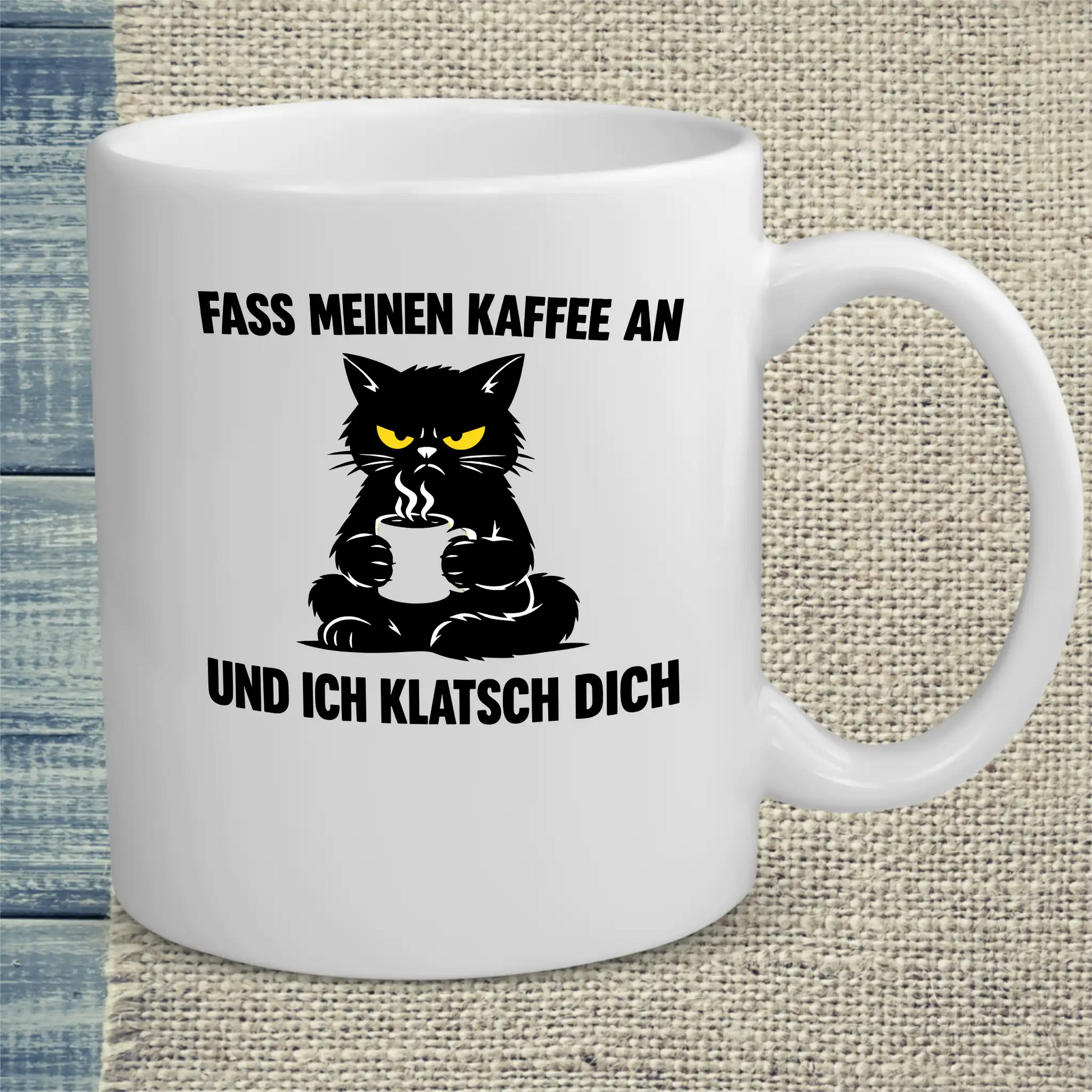 Tasse 325ml - Und ich klatsch dich - Katze & Kaffee