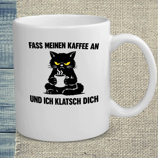 Tasse 325ml - Und ich klatsch dich - Katze & Kaffee